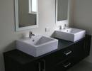 Bathroom vanity with double sink